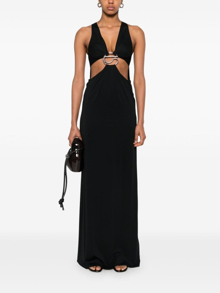 Coperni Black V-Neck Sleeveless Fitted Dress