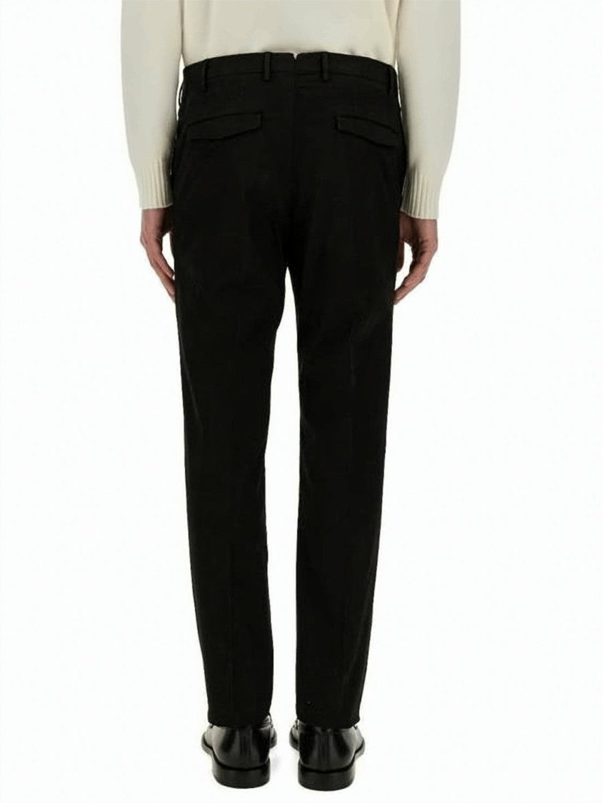 Pt Torino Tailored Slim Fit Black Suit Pants With Comfortable Stretch