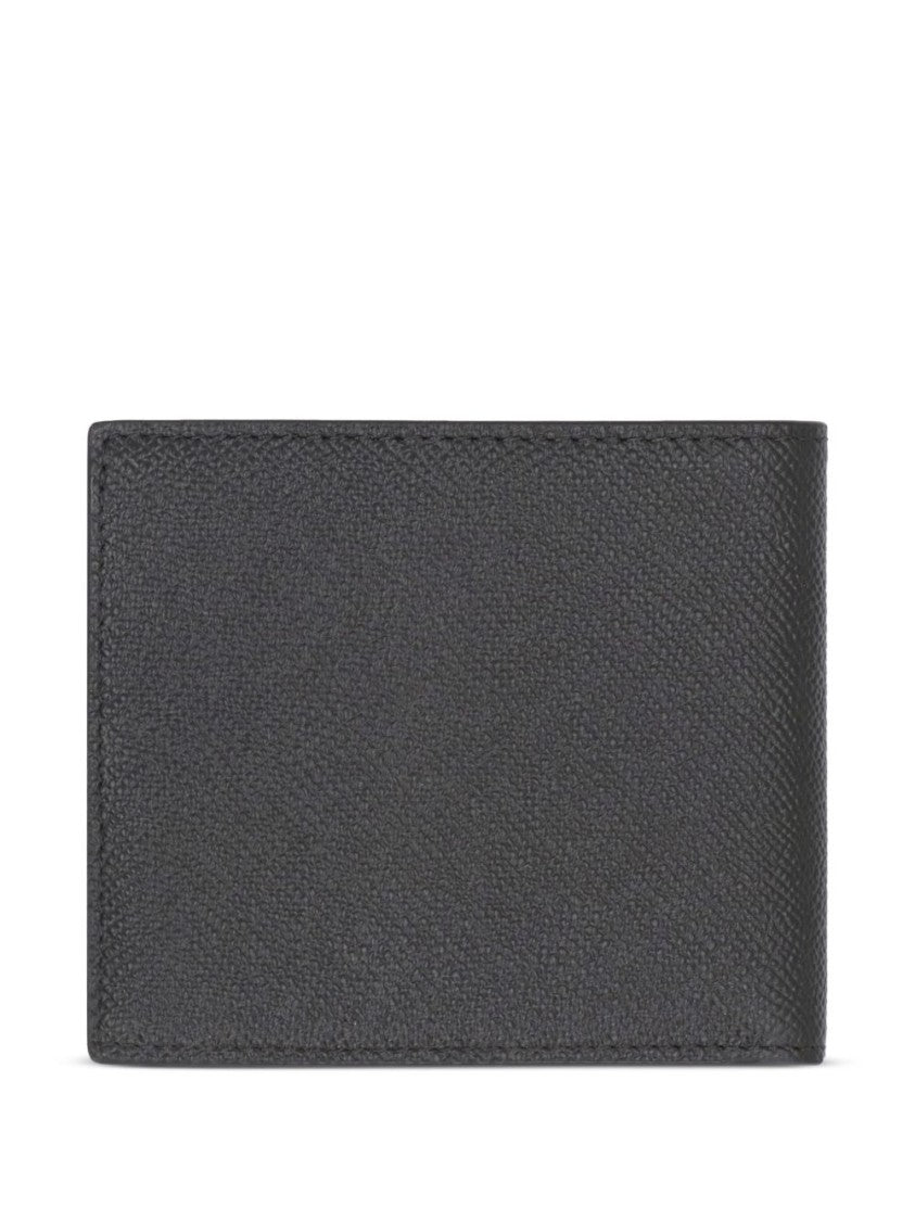 Dolce & Gabbana Bifold Wallet In Black Dauphine Calf Leather