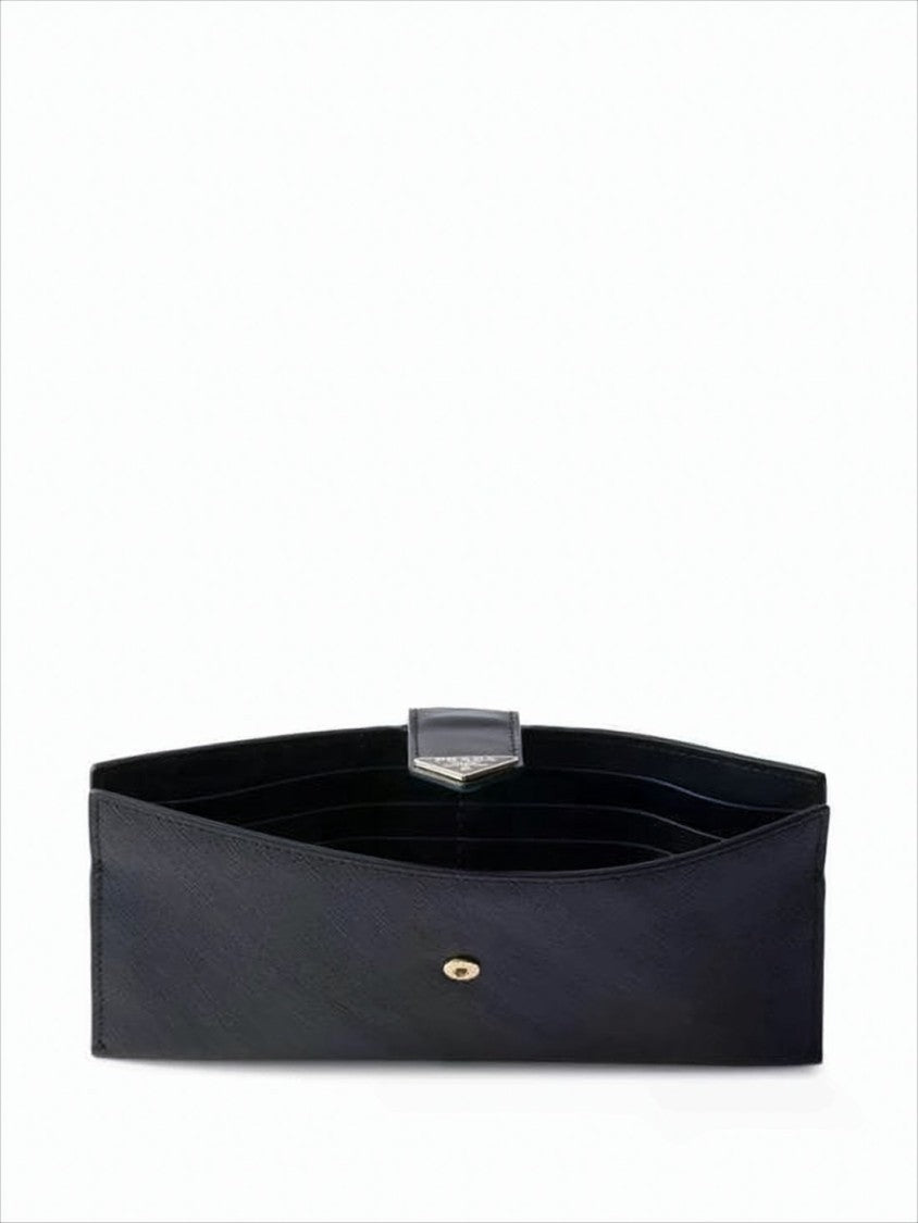 Prada Textured Calf Leather Long Wallet