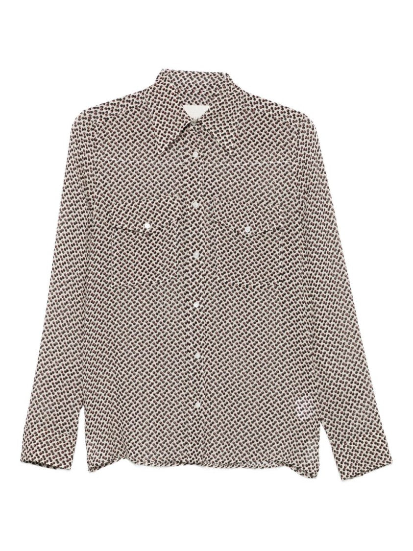 Xacus Multicolour Geometric Pattern Long Sleeve Shirt