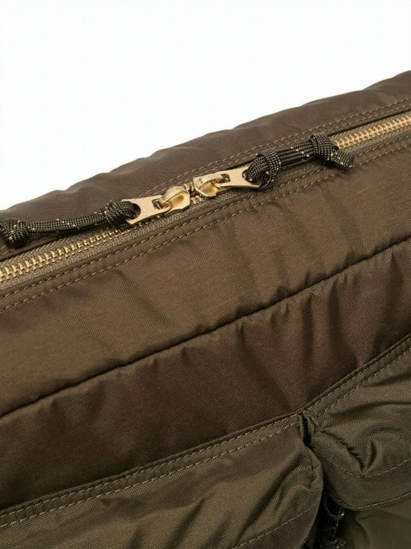 Porter Rectangular Green Shoulder Bag With Padded Exterior