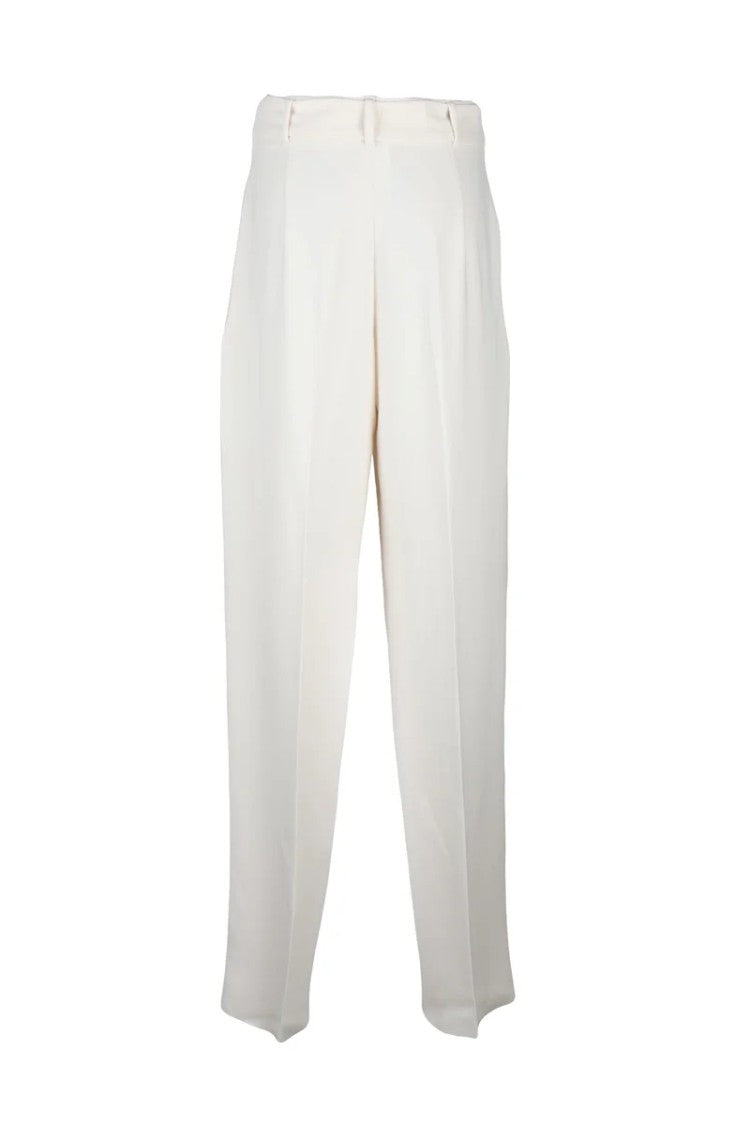 Max Mara High-Waist Trousers With Pleats And Fluid Drape