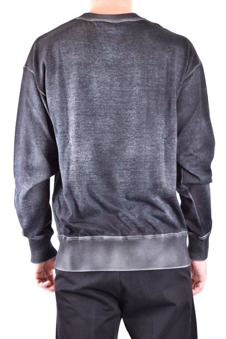 Moschino Relaxed Fit Black Knitwear Sweater Logo