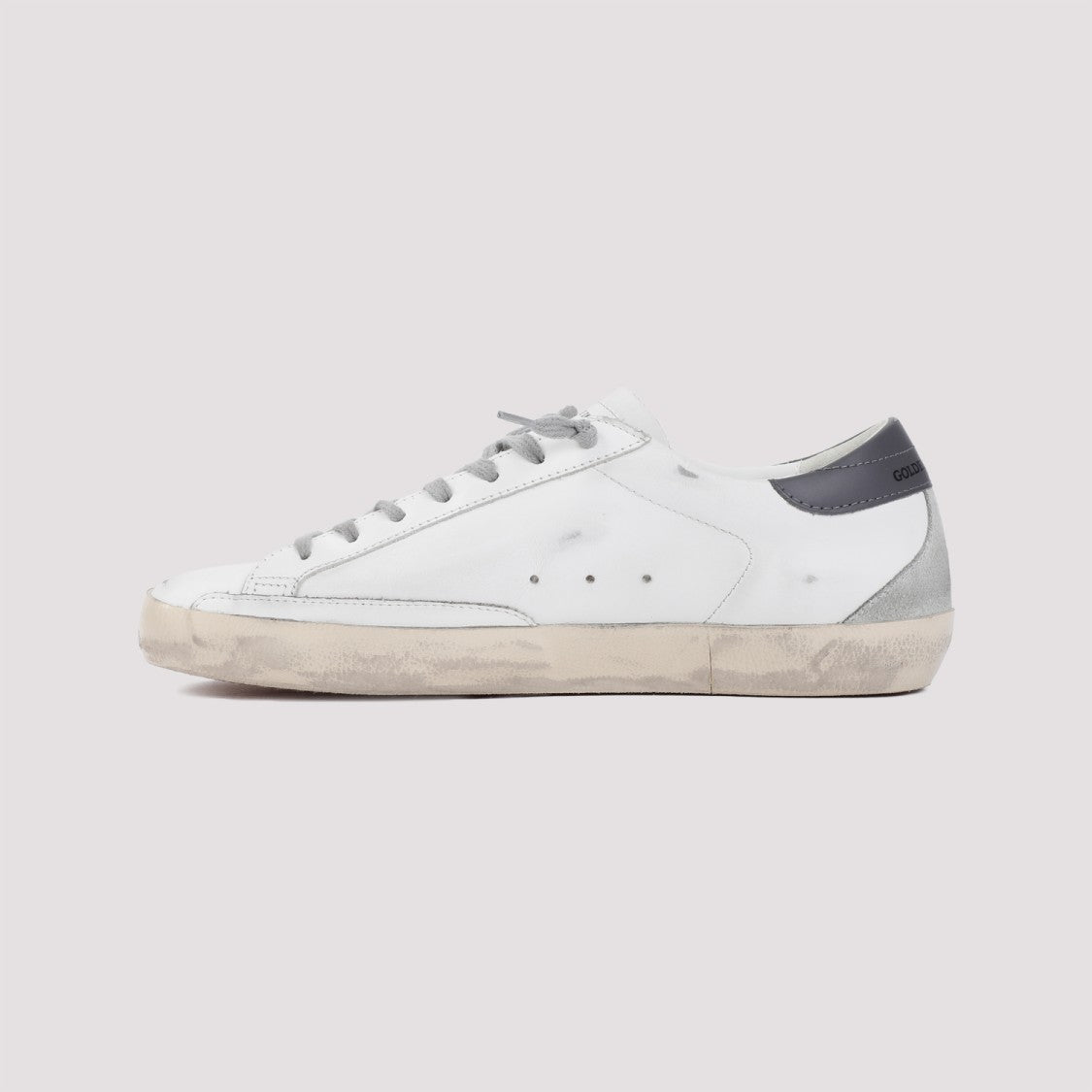 Golden Goose Superstar White Ice Dark Gray Cow Leather Sneakers