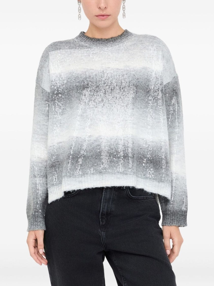 Liu Jo Gradient Striped Sweater With Shimmering Effect