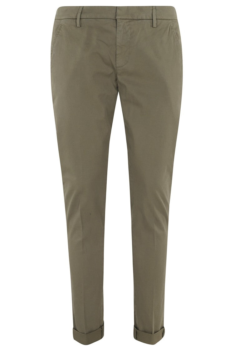 Dondup Military Green Slim Chino Gaubert Cotton-Blend Chino Pants