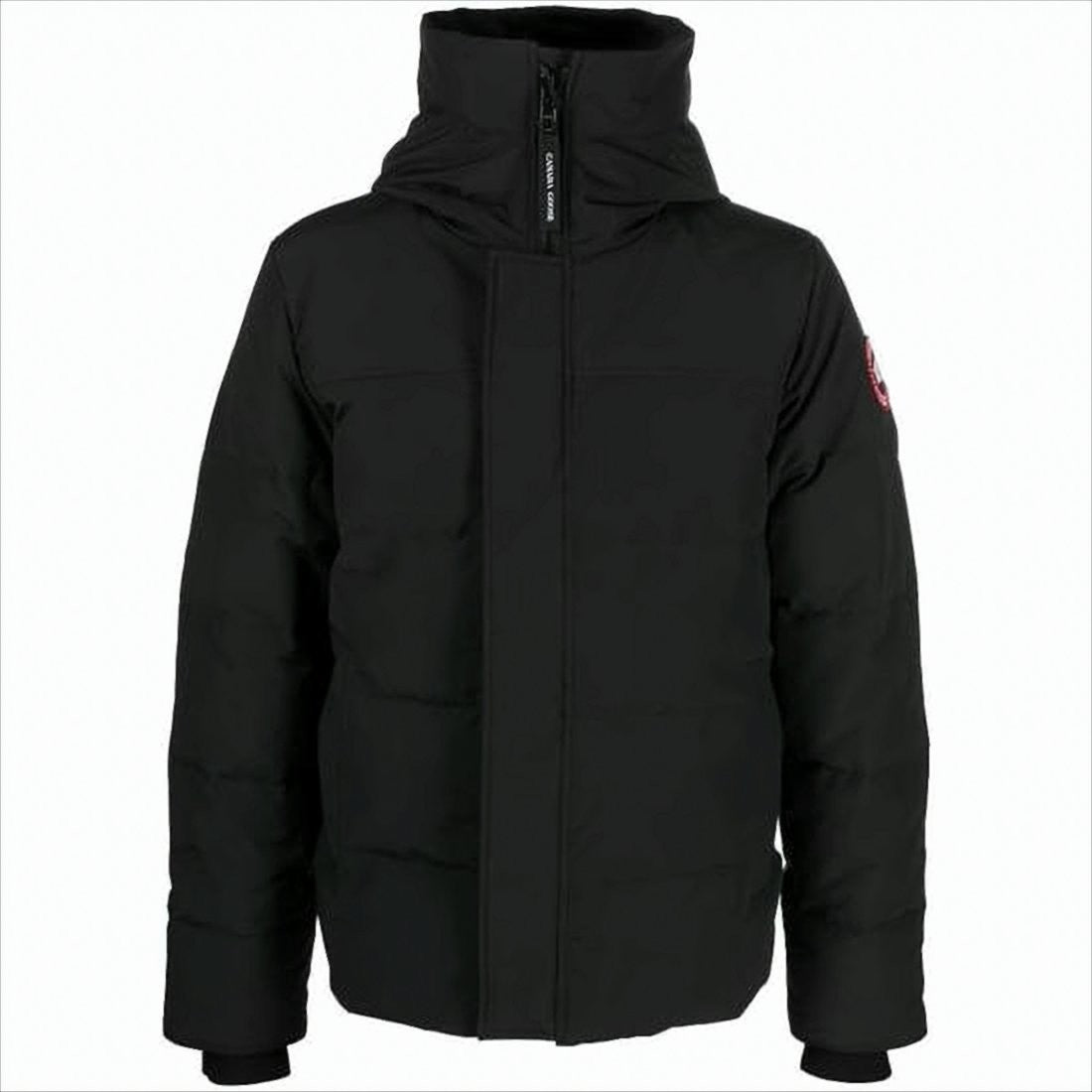 Canada Goose Padded Black Jacket With High Collar And Quilted Design
