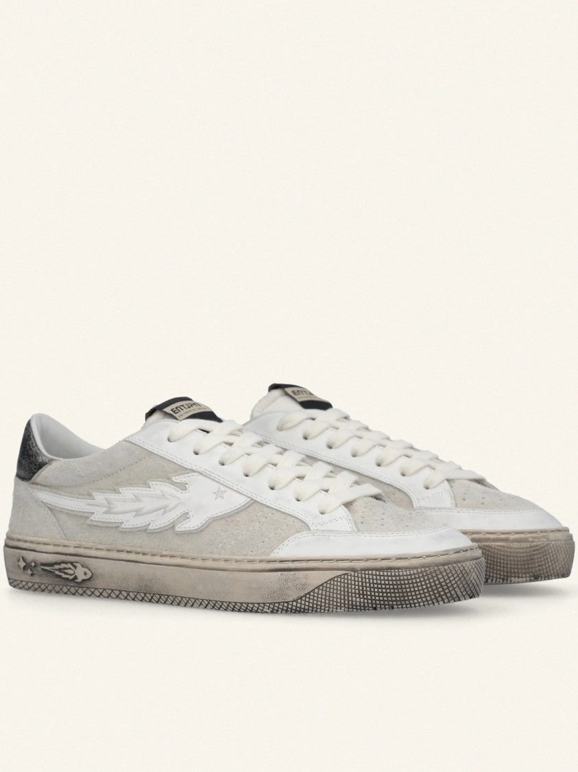 Enterprise Japan Jupiter Rocket 4 White/Grey Suede Sneakers
