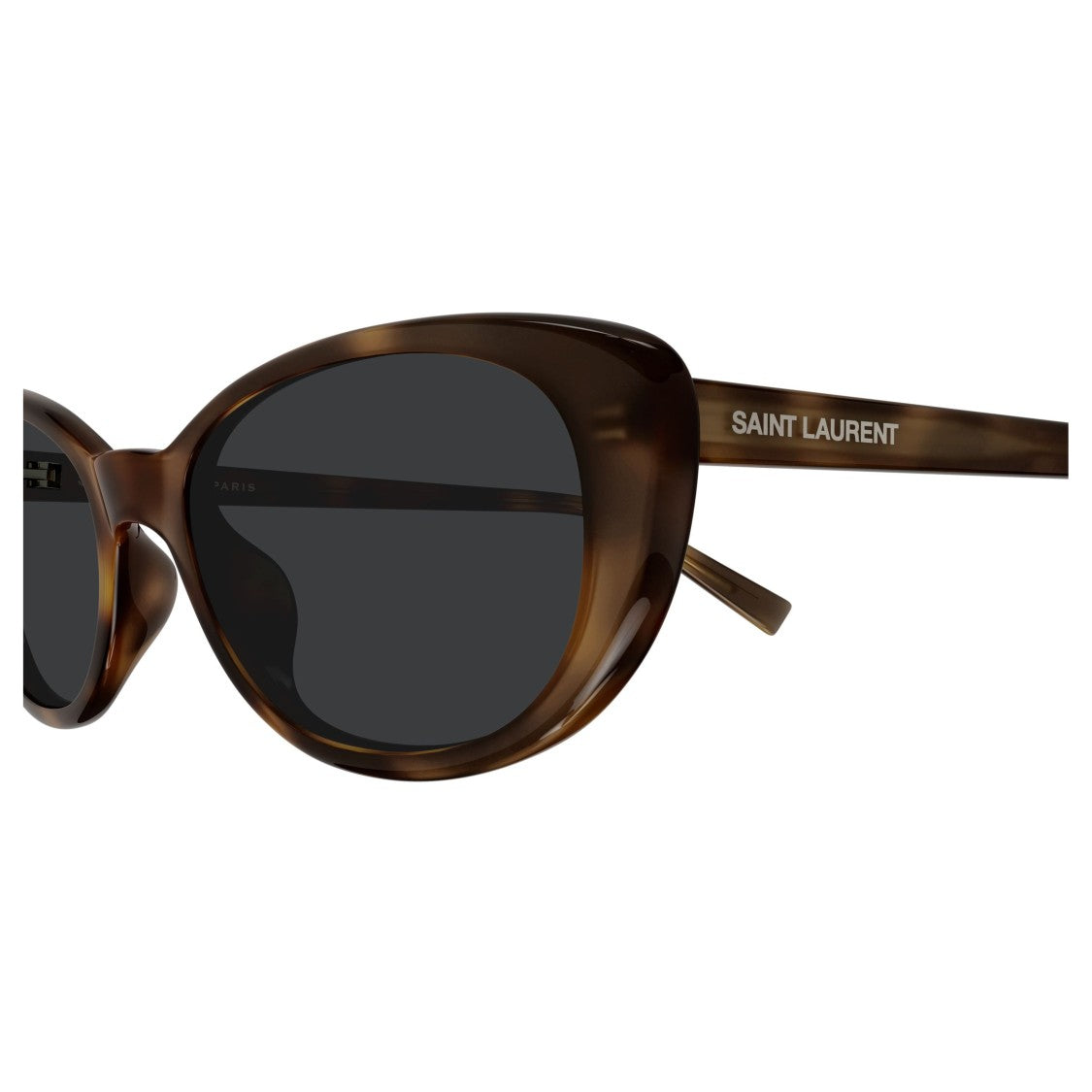 Saint Laurent Glossy Tortoiseshell Cat-Eye Sunglasses With Slender Arms