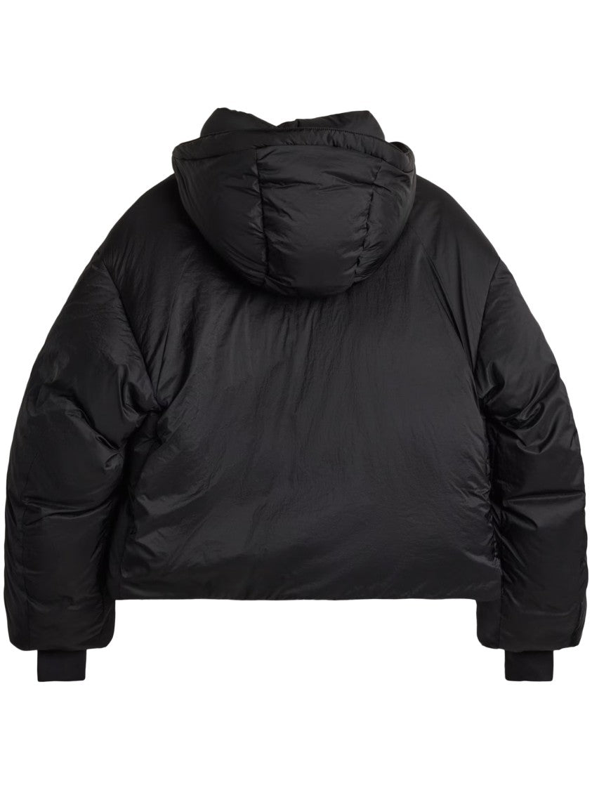 Y-3 Cropped High Collar Hooded Down Jacket