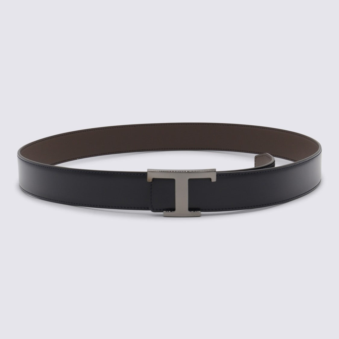 Tod's Black Leather Reversible Belt