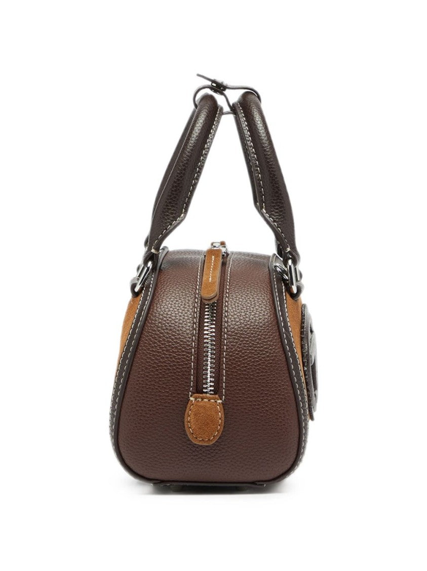 Diesel Oval Patch Structured Dual Handle Handbag