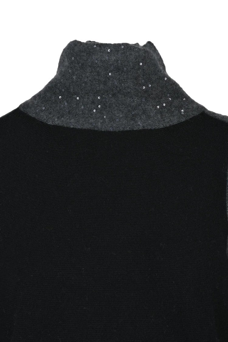 Fabiana Filippi Turtleneck Pullover - Black/Grey