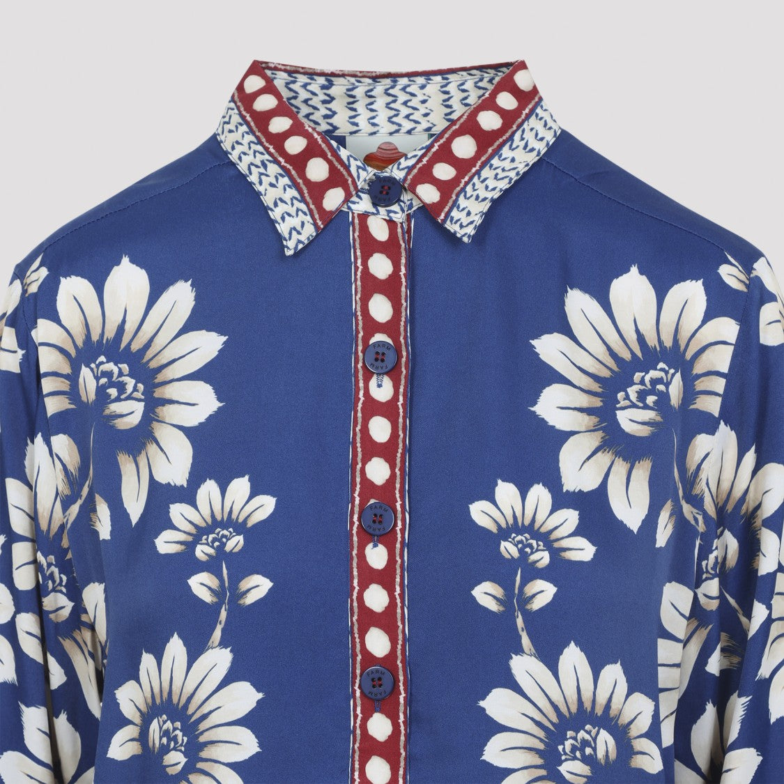 Farm Rio Luna Blue Viscose Shirt