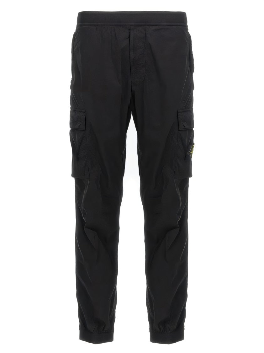 Stone Island Relaxed Fit Cargo Pants With Elastic Waistband