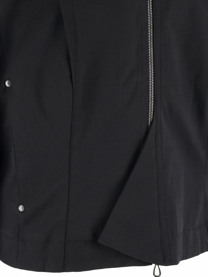 Kiko Kostadinov Black Structured Shoulder Cropped Jacket