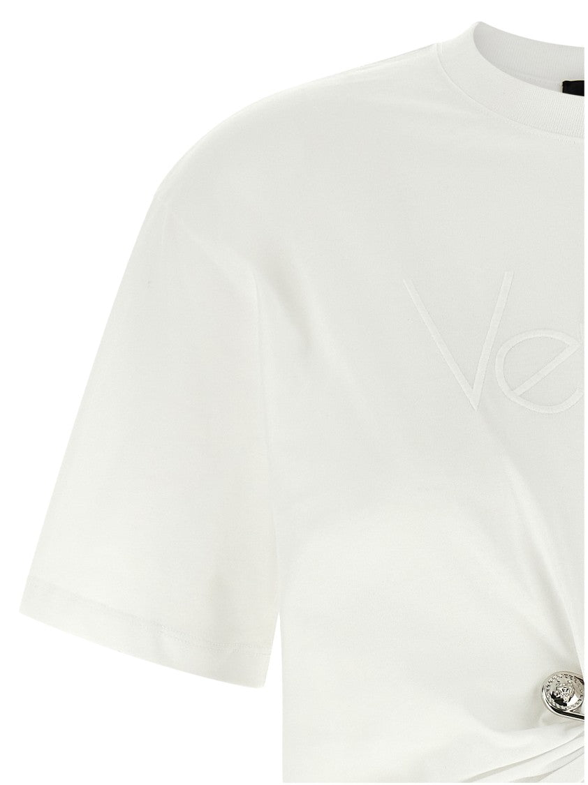 Versace Tone-On-Tone Embroidered Logo T-Shirt