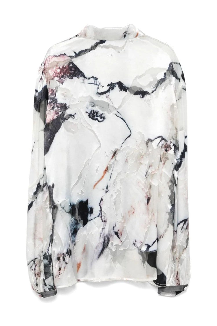 Roberto Cavalli Abstract Print Long Sleeve Top