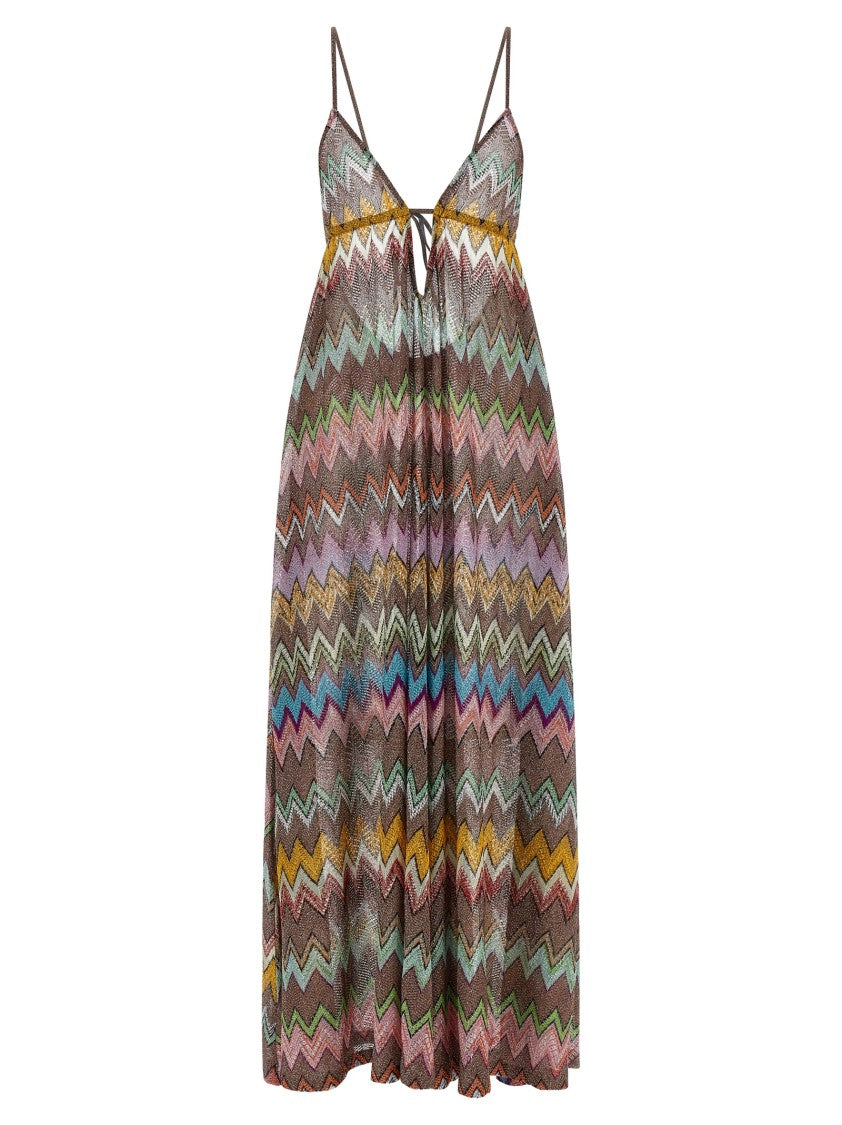Missoni Zigzag Lamé Viscose Raschel Dress