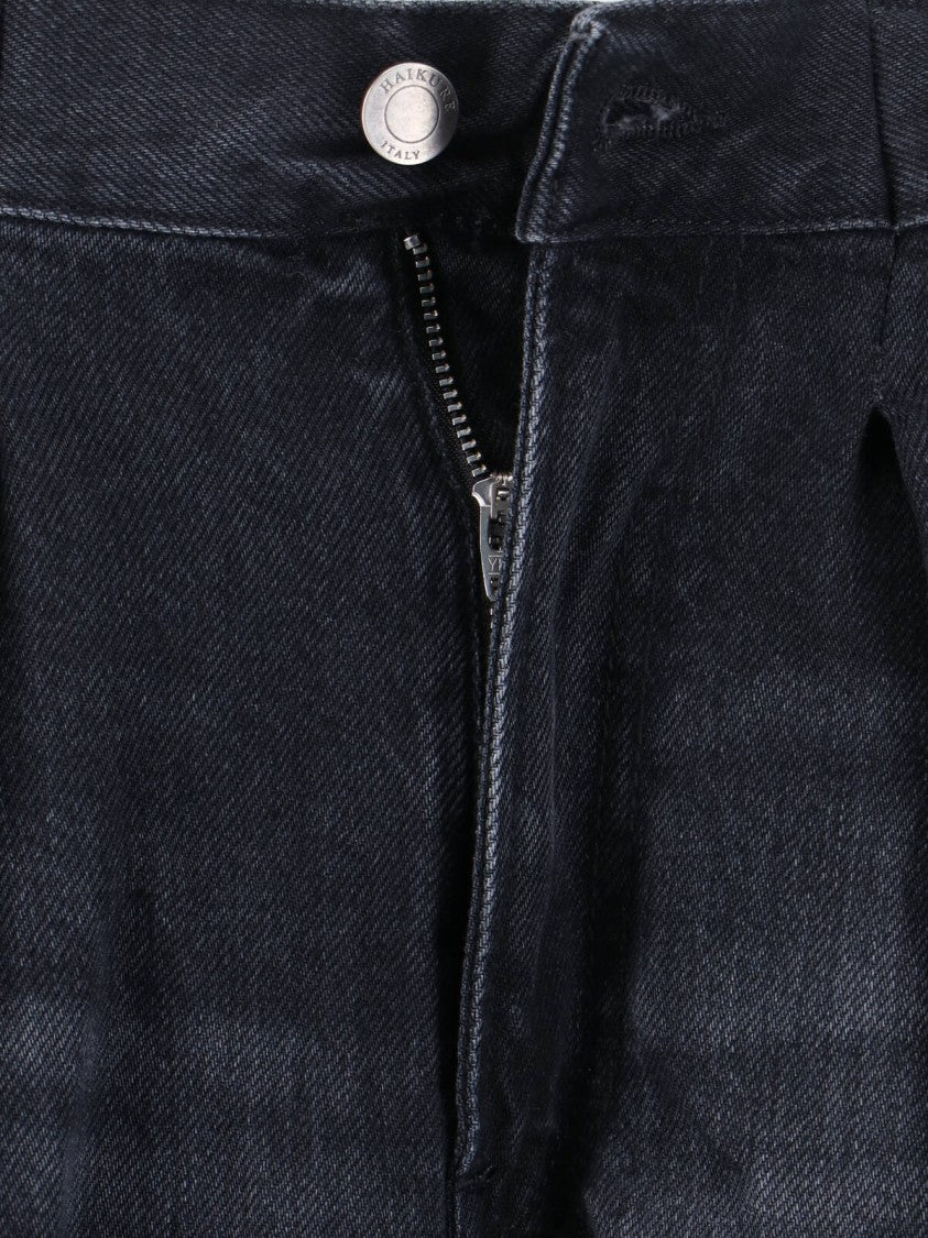 Haikure Candy Black Tencel Wide Jeans – Black