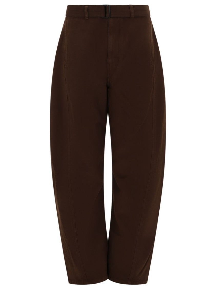 Lemaire Neutrals High-Waisted Straight-Leg Cotton Pants