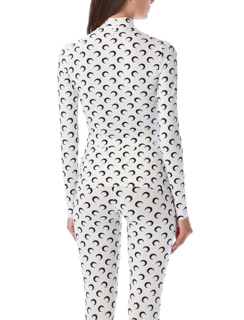 Marine Serre Moon Print High Neck Top