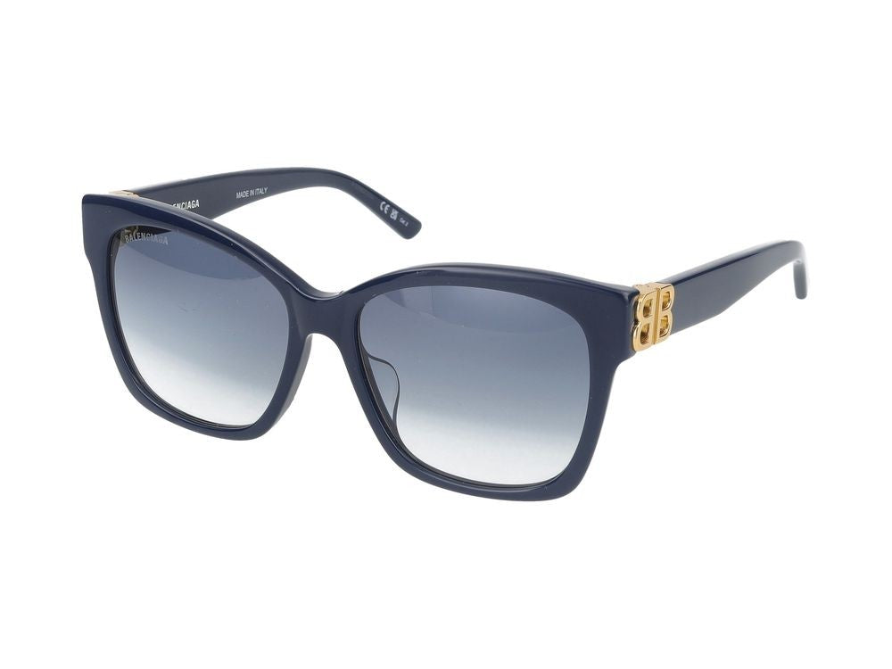 Balenciaga Sunglasses Bb0102sa 005 Blue Gold Blue 57/16/145