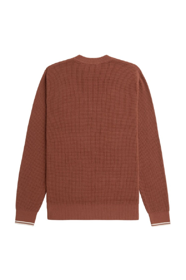 Fred Perry Textured Honeycomb Crew Neck Sweater