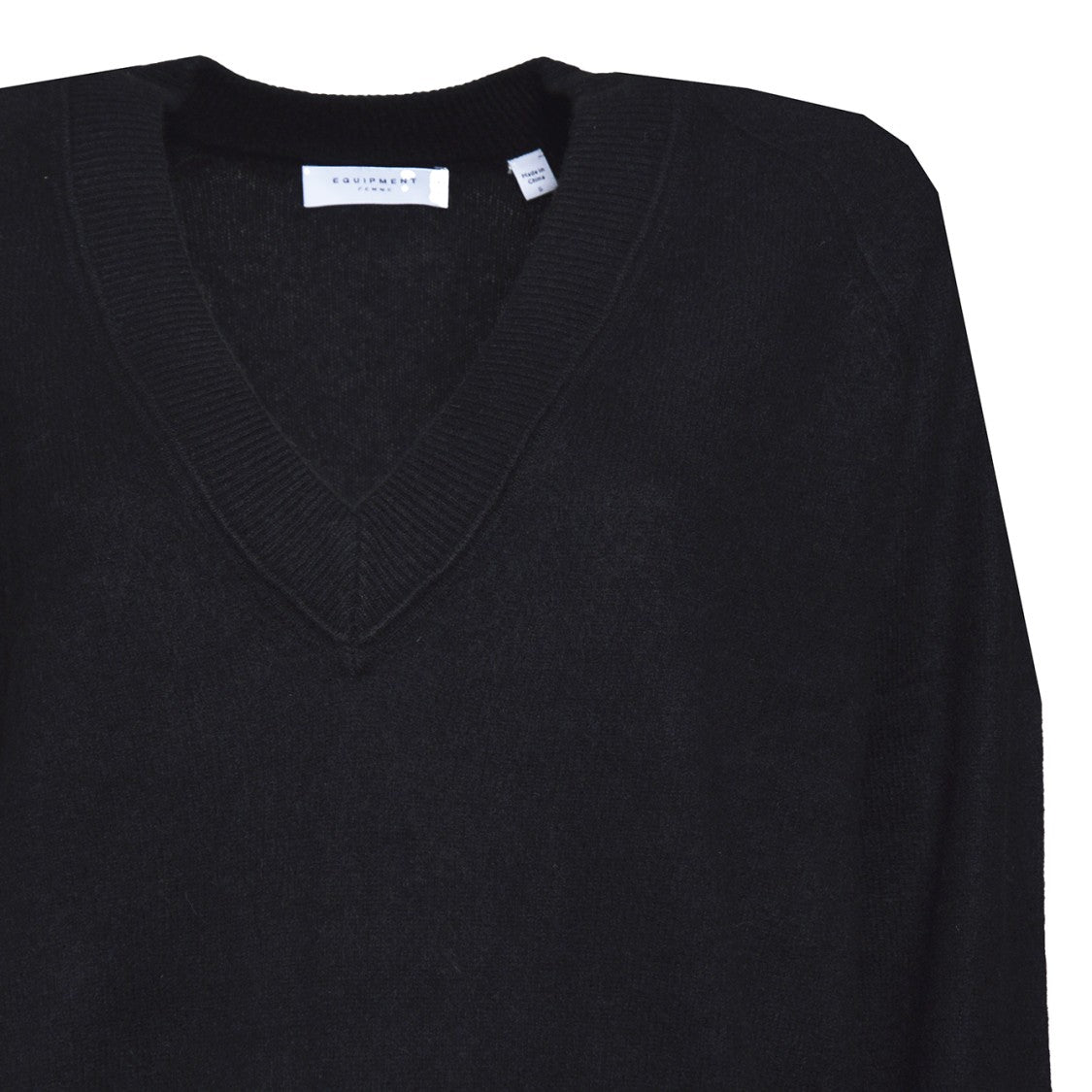Equipment Black Cashmere V-Neck Sweater