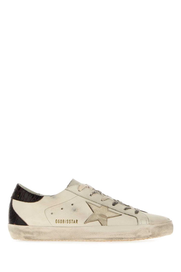 Golden Goose White Leather Super Star Classic Sneakers