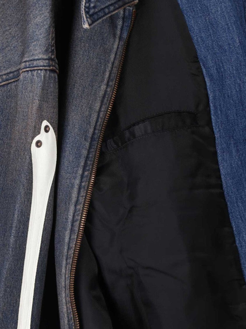 Amiri Gray Cotton Bones Denim Jacket