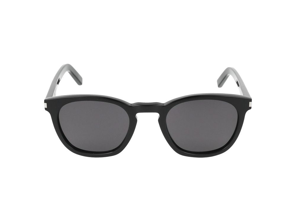 Saint Laurent Black Acetate Square Frame Sunglasses