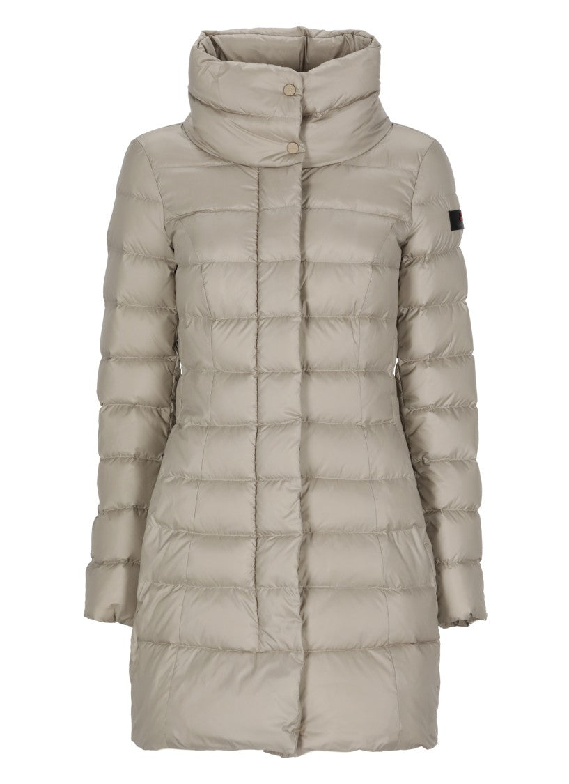 Peuterey Beige Sobchak Quilted Long Down Jacket