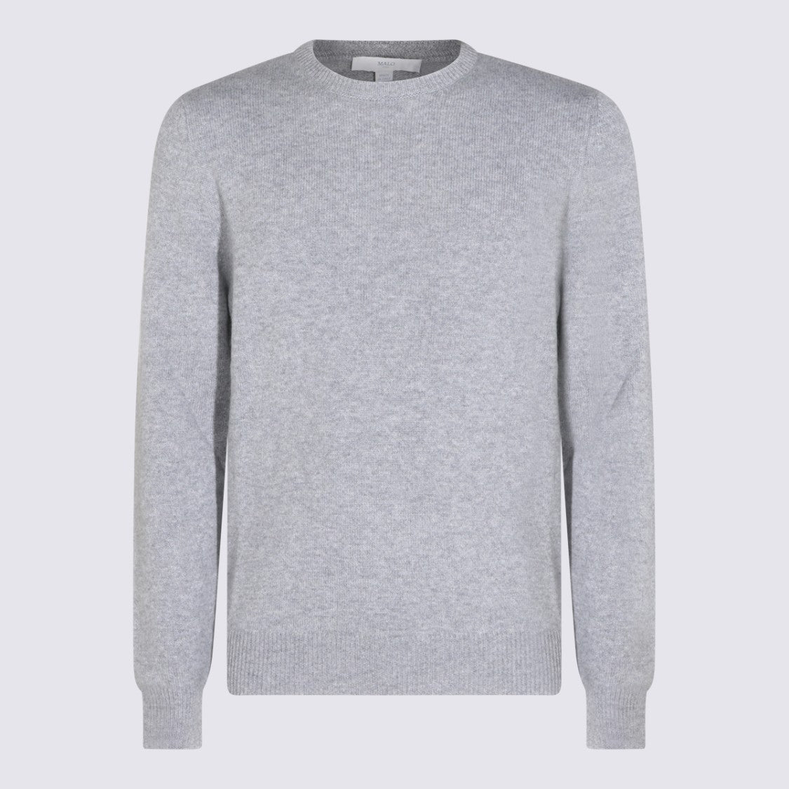 Malo Cashmere Knit Sweater With Classic Crew Neckline And Ribbed Details