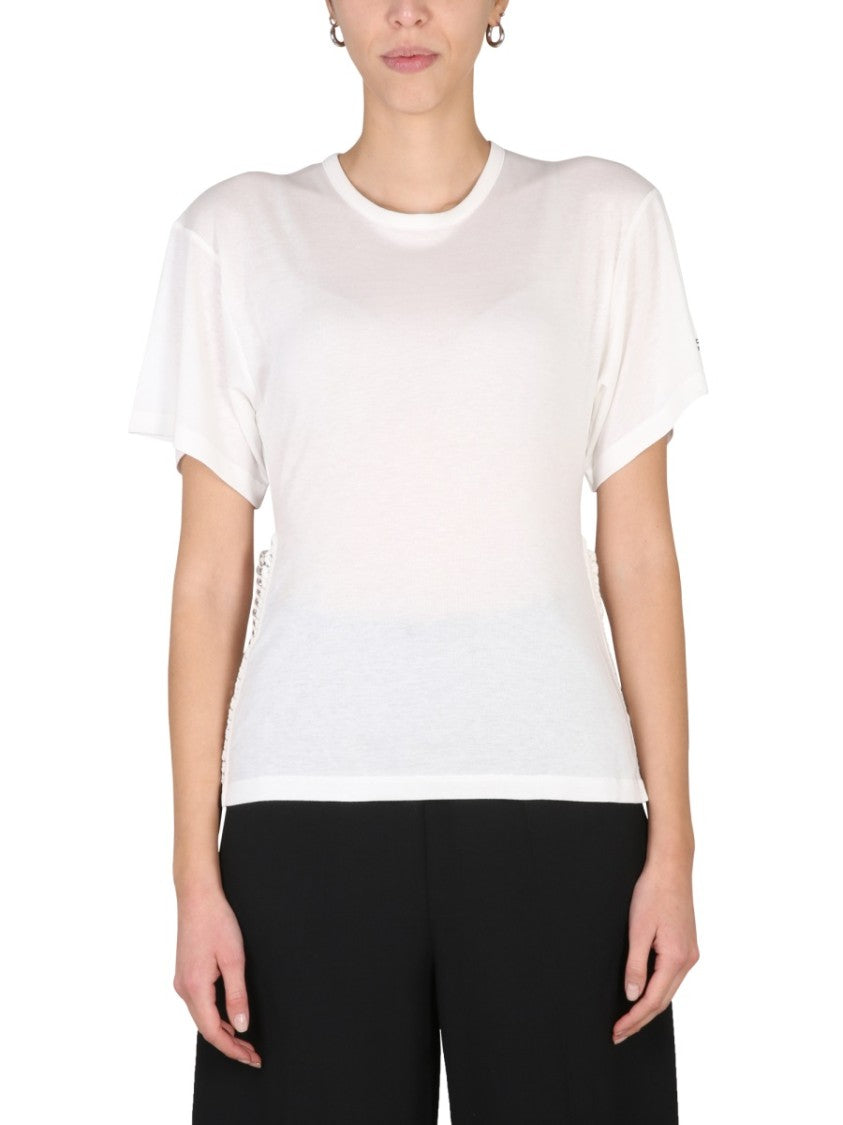 Stella Mccartney Crew-Neck T-Shirt With Unique Chain Detail