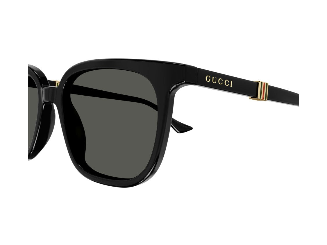 Gucci Gg1493s Glossy Black Acetate Oversized Square Sunglasses