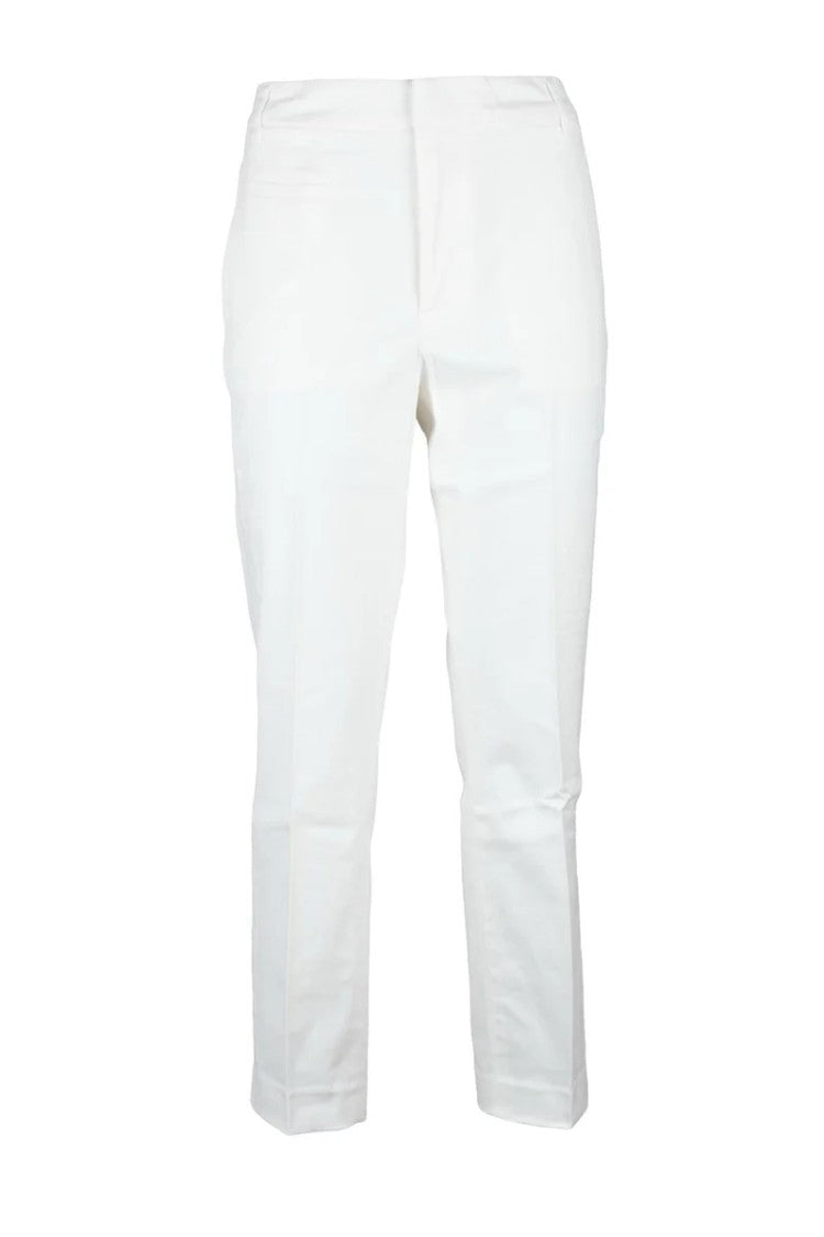 Dondup Ariel 27 Inches White Tapered Leg Trousers