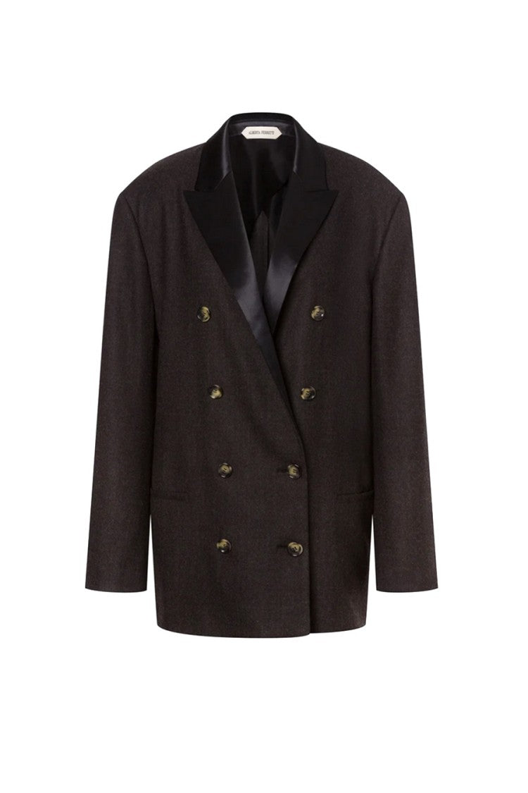 Alberta Ferretti Multicolor Wool-Blend Notch-Lapel Blazer