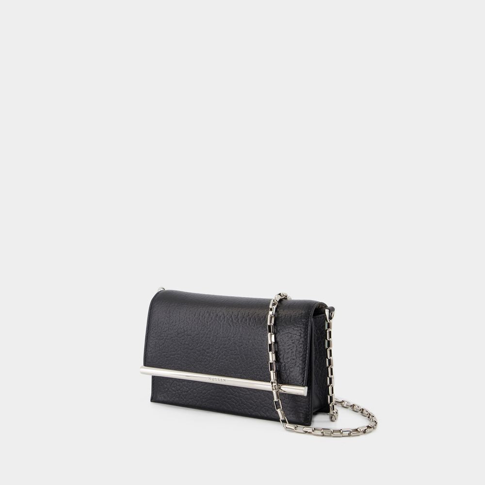 Alexander Mcqueen Mini Cross Bar Purse - Leather - Black/Silver