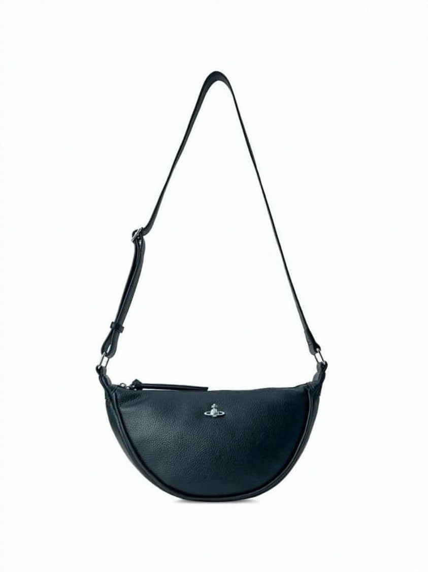 Vivienne Westwood Crescent-Shaped Crossbody Bag With Textured Finish