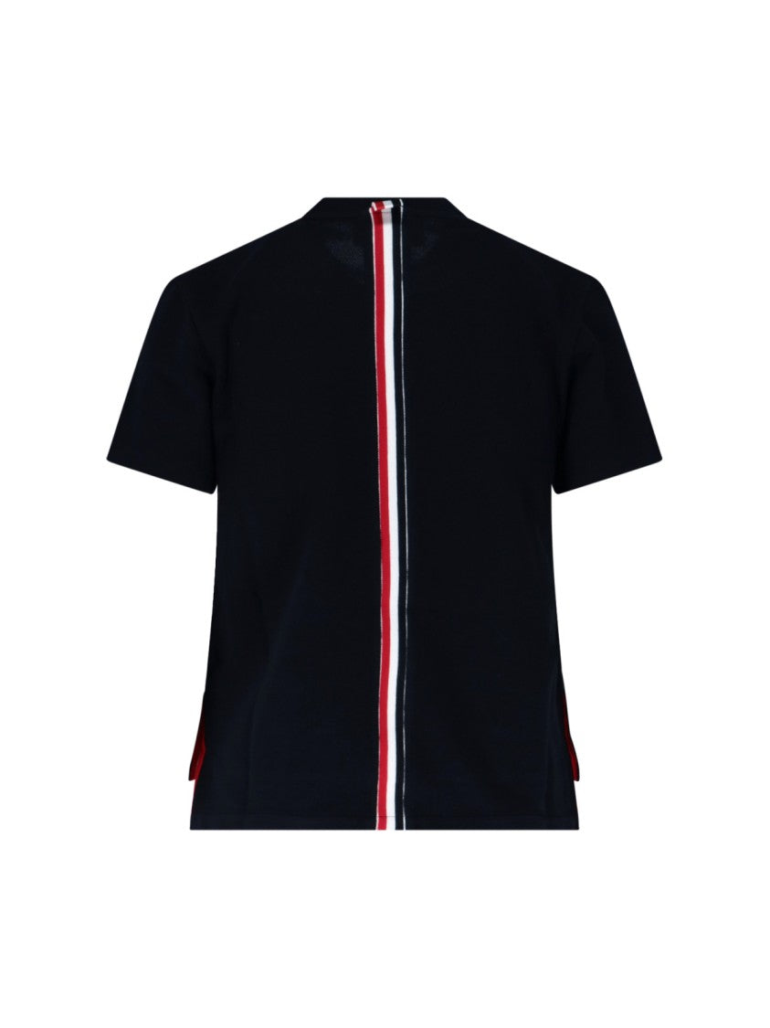 Thom Browne Tricolor Detail T-Shirt – Blue