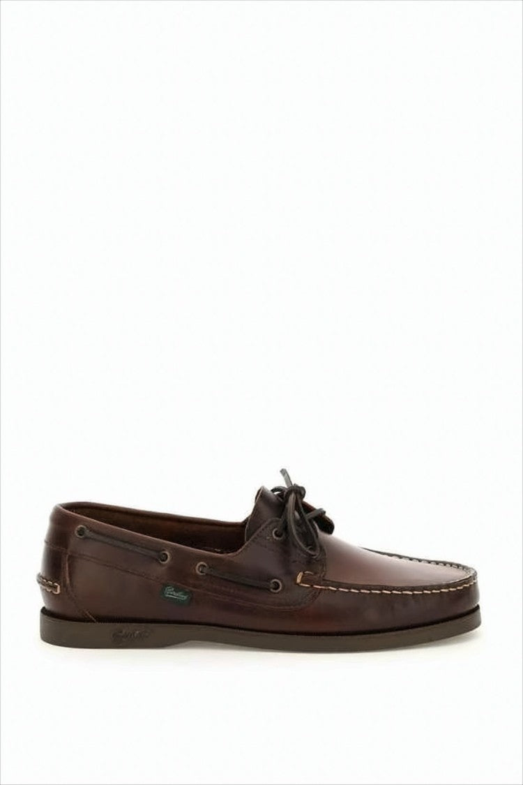 Paraboot Moccasin Brown Loafers With Detailed Stitching