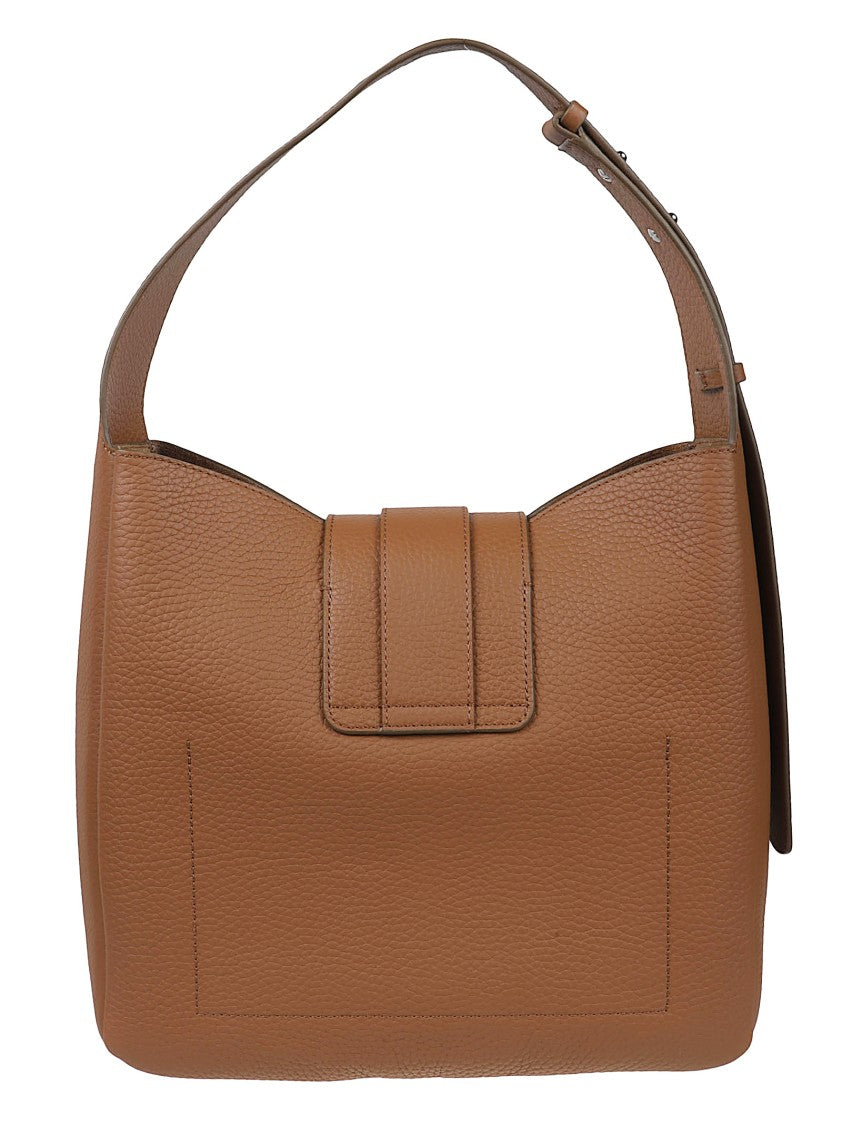 Hogan H01x Structured Textured Calf Leather Hobo Bag