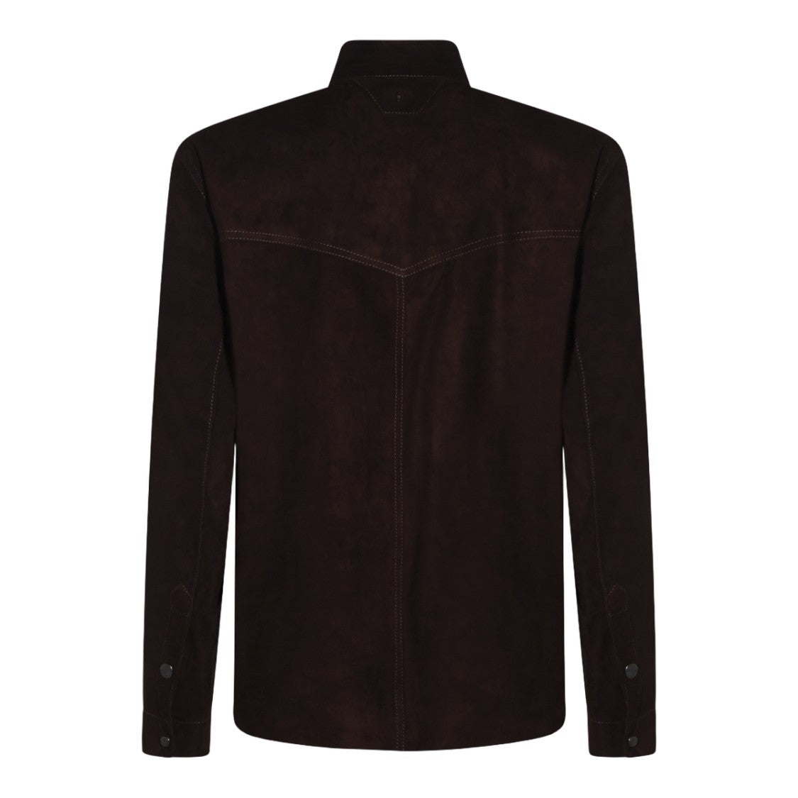 Salvatore Santoro Dark Brown Suede Jacket With Structured Collar