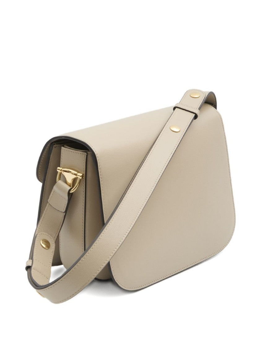 Gucci Structured Shoulder Bag With Gold-Tone Horsebit Detail