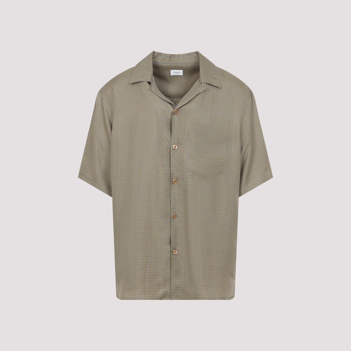 Saint Laurent Geometric Pattern Silk Shirt