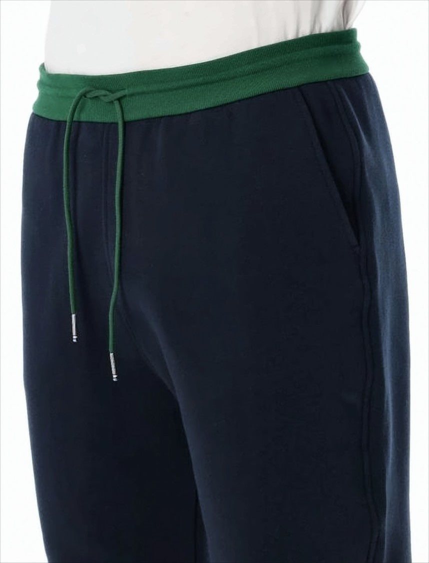 Thom Browne Relaxed Fit Jogger Pants With Drawstring Waistband And Contrasting Cuffs