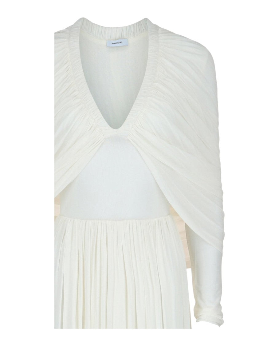 Ferragamo Cut-Out Draped Maxi Dress
