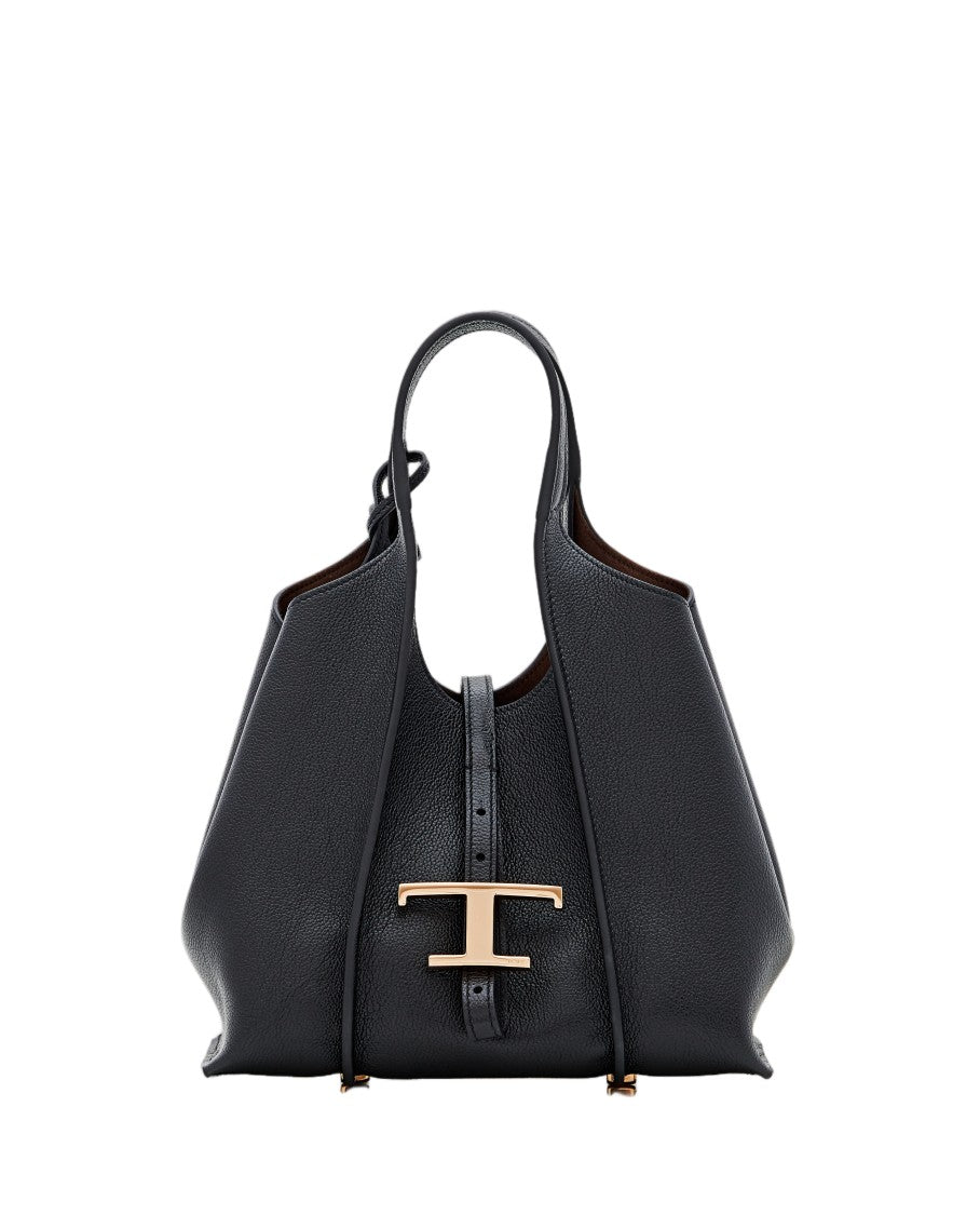 Tod's Timeless Leather Shopping Bag With Signature T Pendant